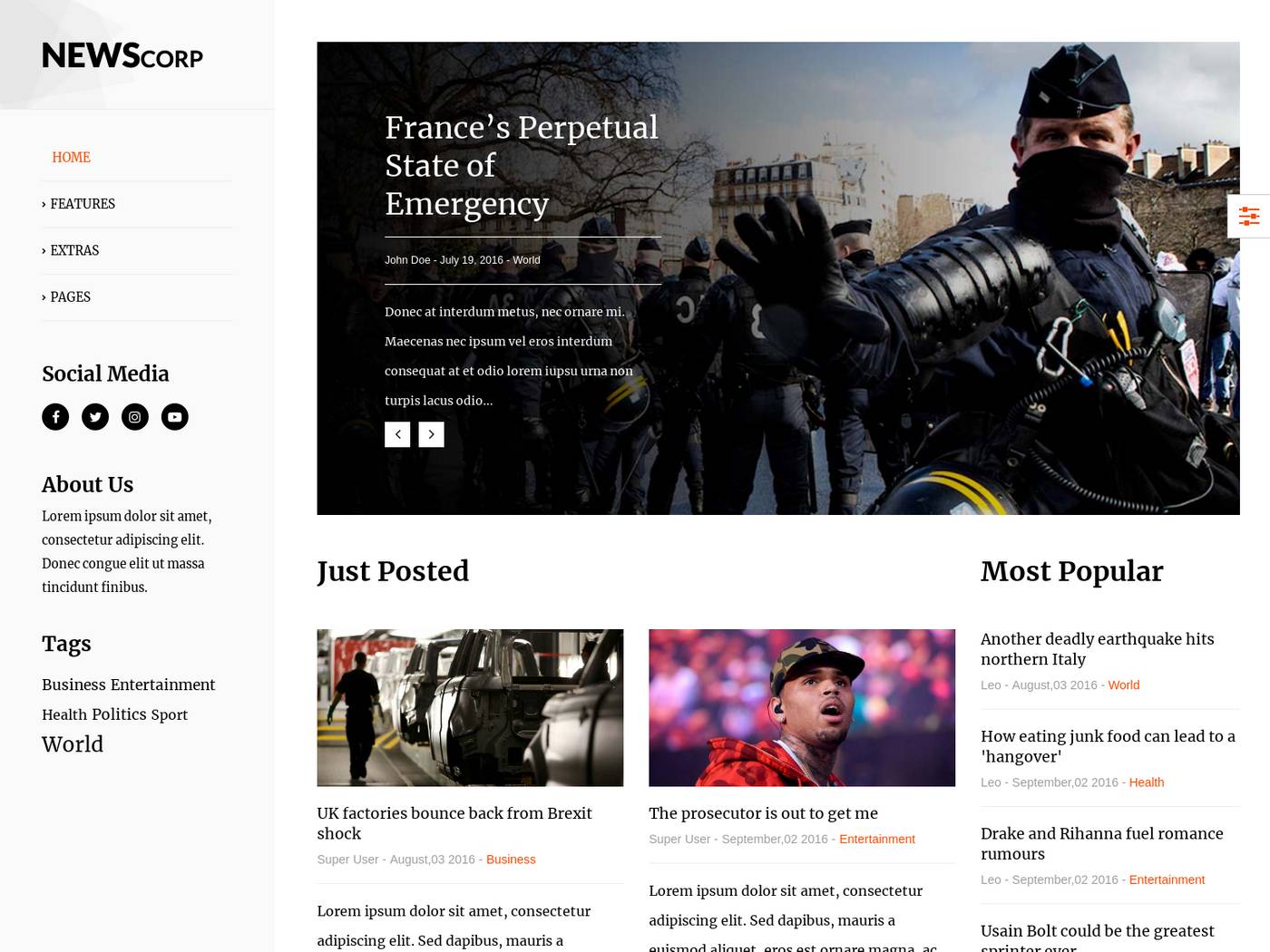 Newscorp screenshot